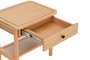 Hanah Home Daisy Drawer Mesa de Noche Natural y Madera